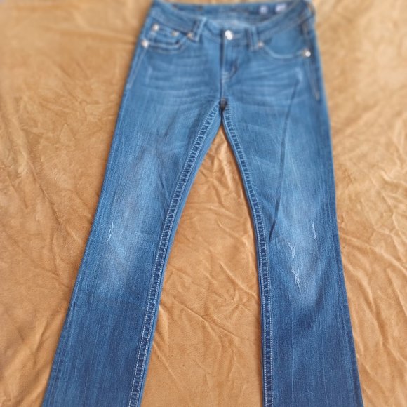 Miss Me Thick Stitch Bootcut Jeans Size 27x33 - Picture 1 of 16